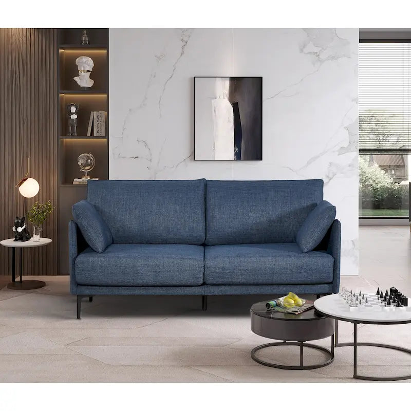 2,5-Sitzer-Sofa mit USB-Ladeanschluss und Metallbeinen
