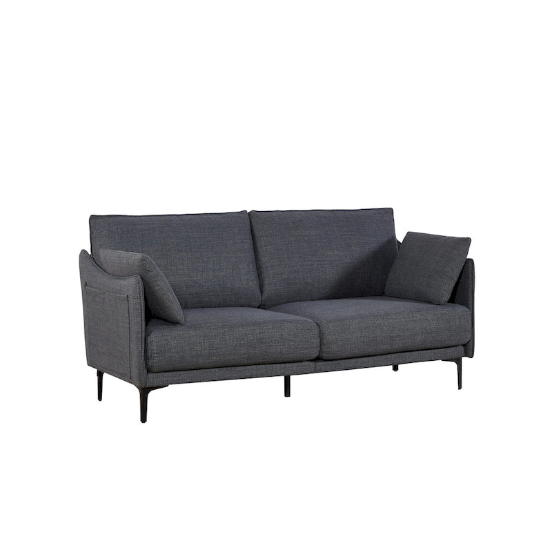 2,5-Sitzer-Sofa mit USB-Ladeanschluss und Metallbeinen