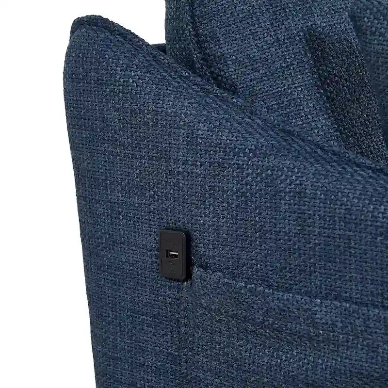 Divano da 2,5 posti con porta di ricarica USB e gambe in metallo