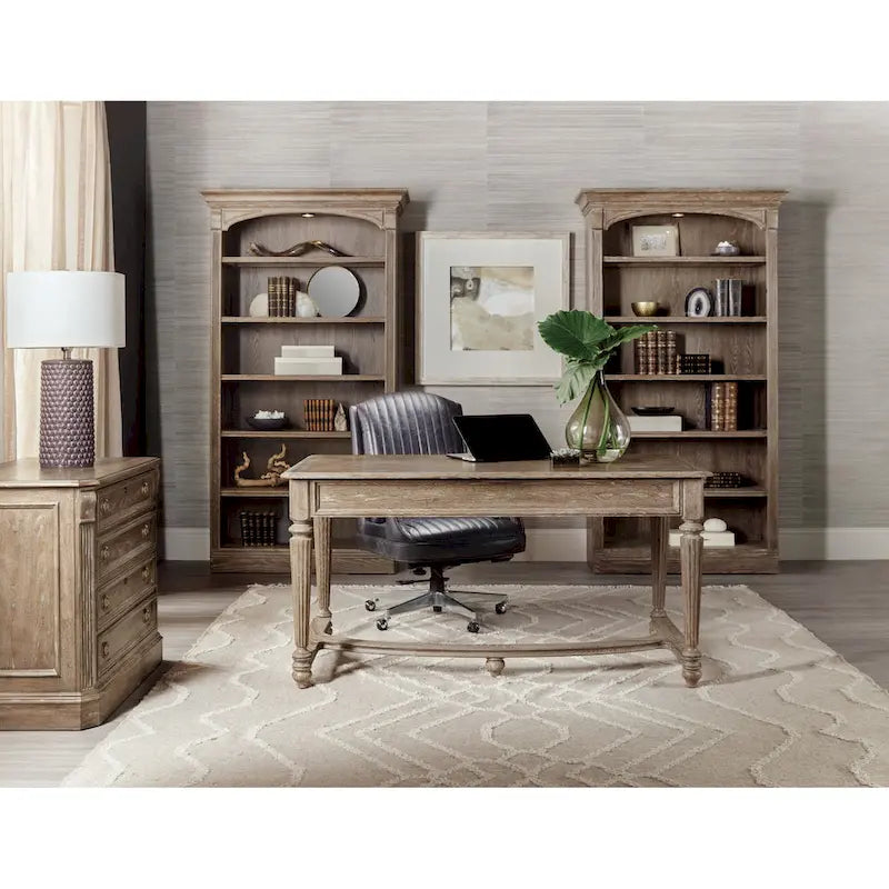 60-Inch Oak Veneer Writing Desk with 3 Drawers for Home Office