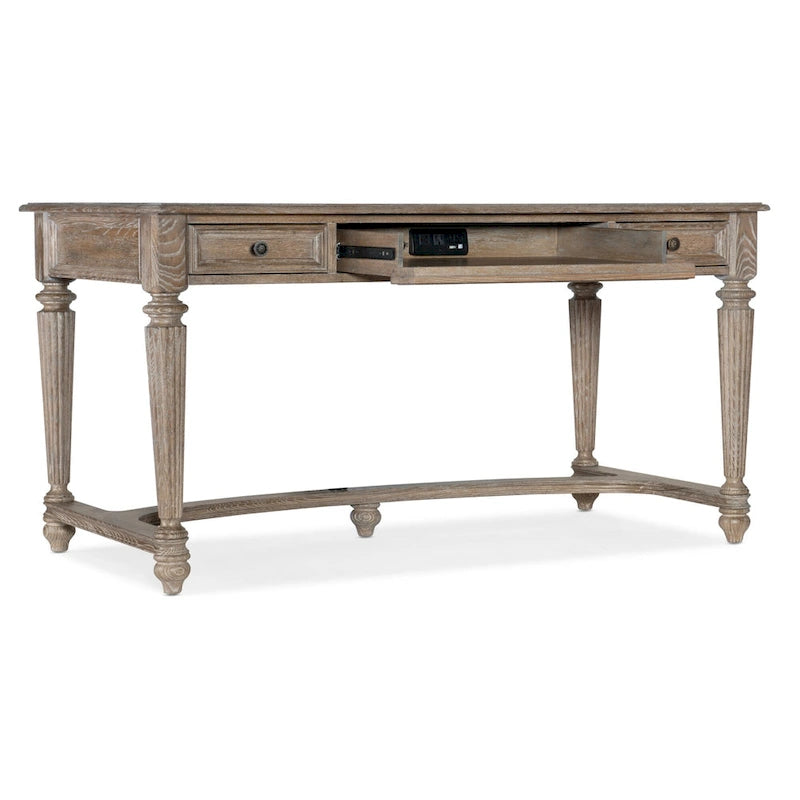 60-Inch Oak Veneer Writing Desk with 3 Drawers for Home Office