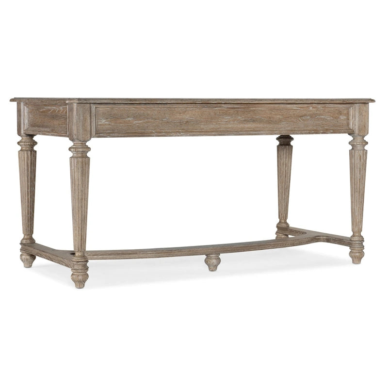 60-Inch Oak Veneer Writing Desk with 3 Drawers for Home Office