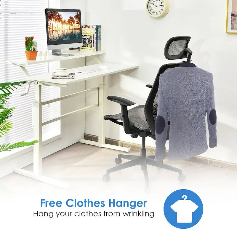 Ergonomischer Mesh-Bürostuhl mit hoher Rückenlehne und Liegefunktion