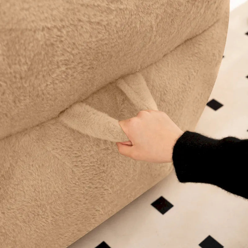 Poltrona a sacco in ecopelliccia con supporto per la schiena, imbottitura in schiuma sminuzzata ad alta densità e design versatile