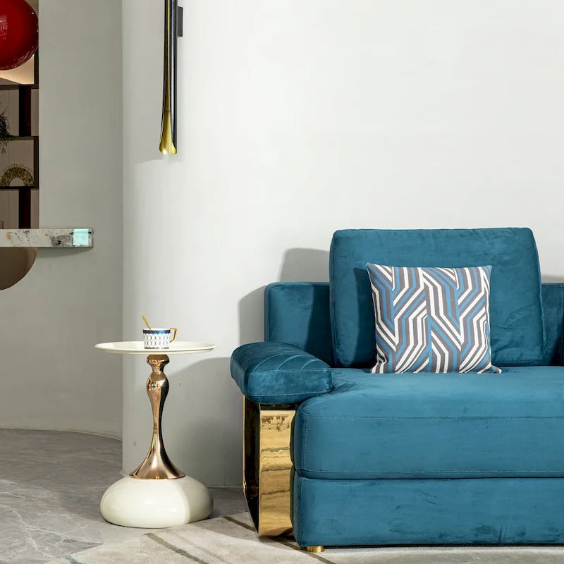 Beistelltisch aus Kohlenstoffstahl mit Goldfinish, modernes Design, 14.96