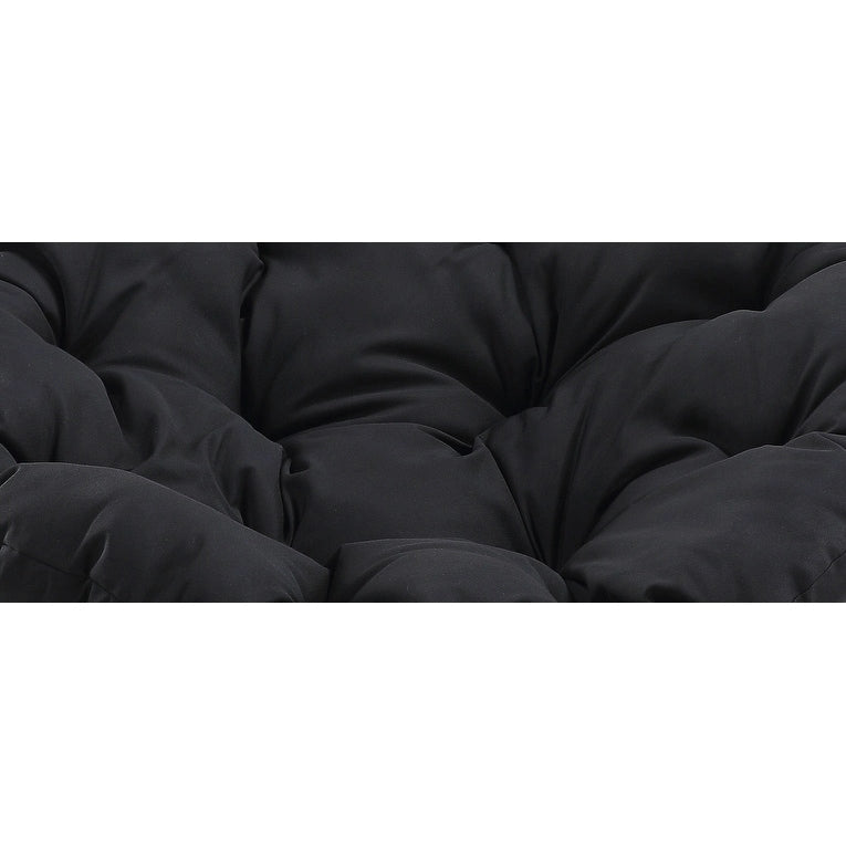 Runder Papasan-Sessel mit dickem Kissen und stabilem Rattanrahmen