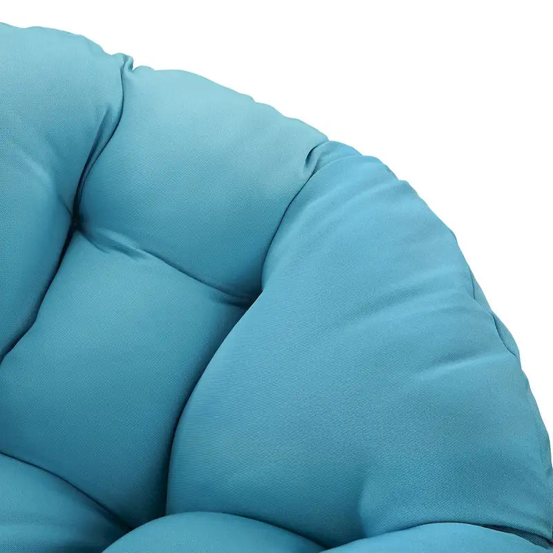 Runder Papasan-Sessel mit dickem Kissen und stabilem Rattanrahmen