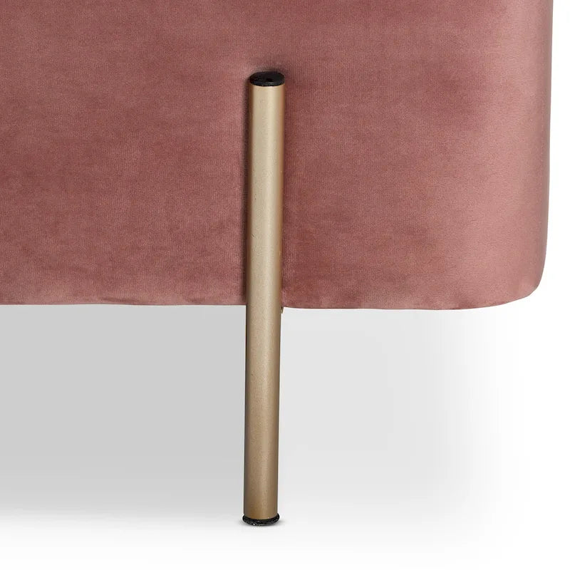 Contemporary Glam and Luxe Velvet Upholstered Metal Storage Bench