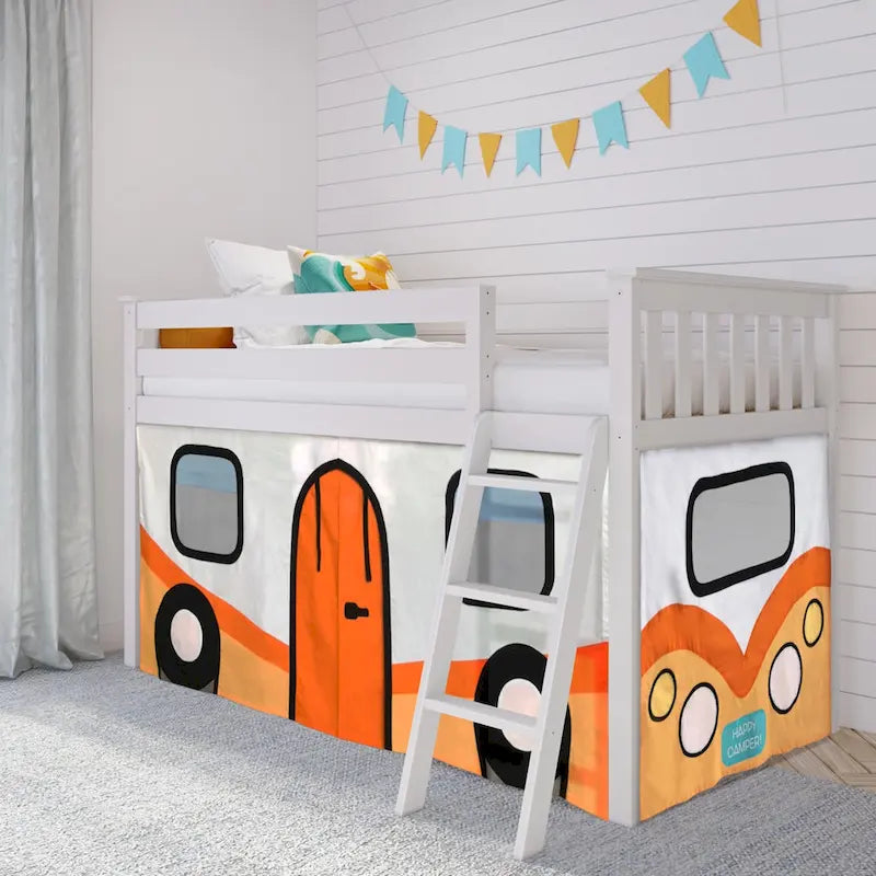 Rideau en coton sous le lit pour van aménagé, pour lit d’enfant