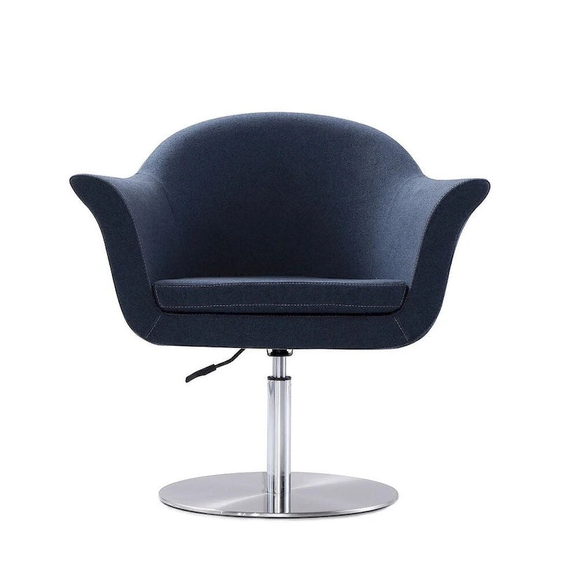 Fauteuil d'appoint pivotant et réglable en métal tressé brossé