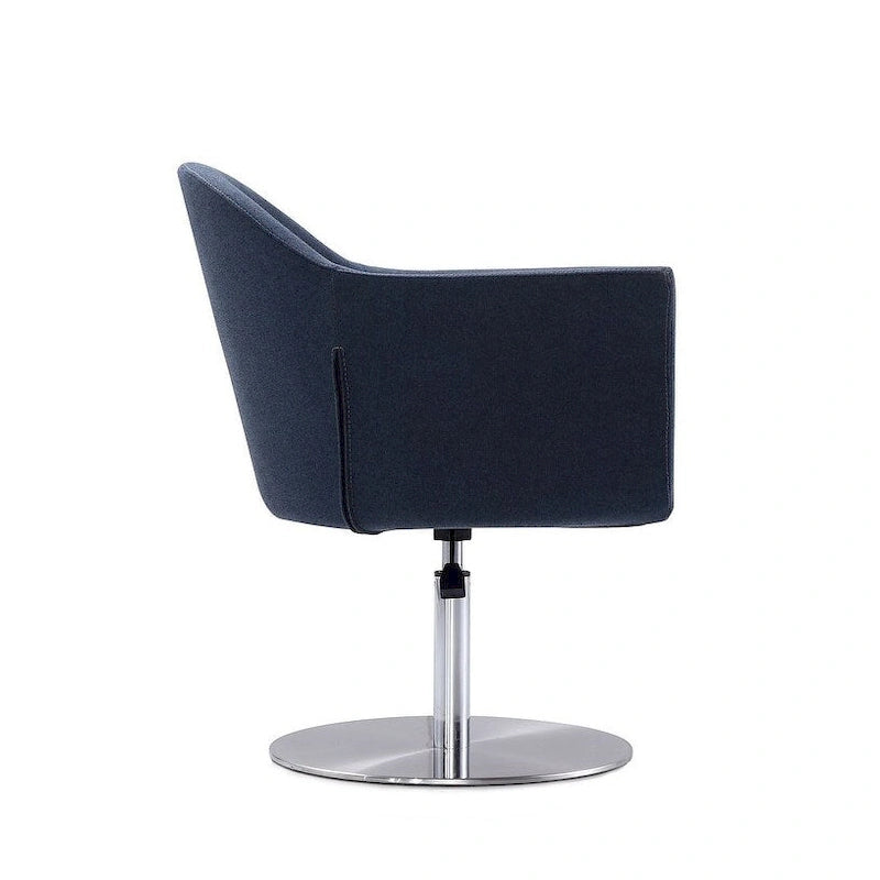 Fauteuil d'appoint pivotant et réglable en métal tressé brossé