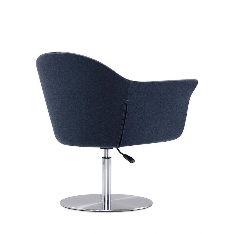 Fauteuil d'appoint pivotant et réglable en métal tressé brossé