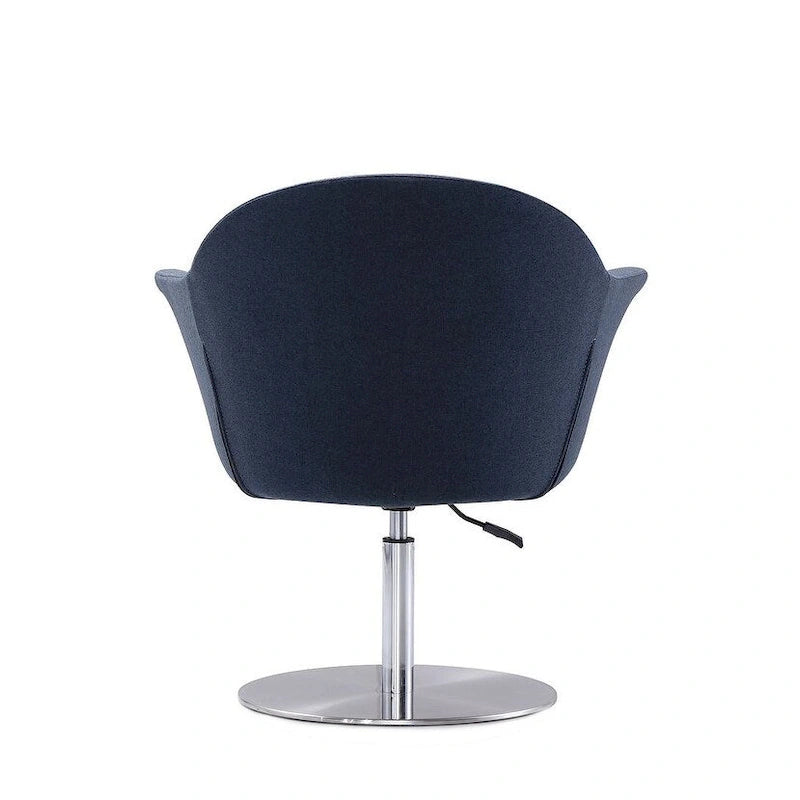 Fauteuil d'appoint pivotant et réglable en métal tressé brossé