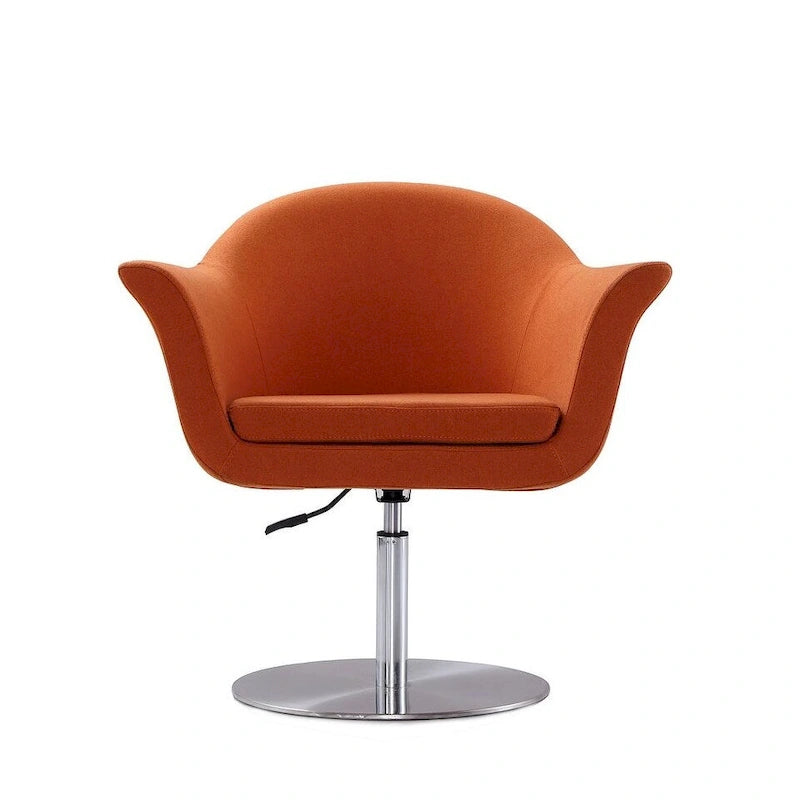 Fauteuil d'appoint pivotant et réglable en métal tressé brossé