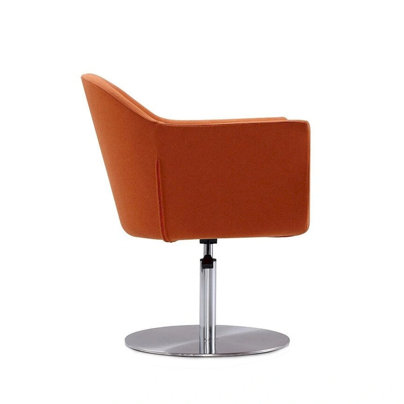 Fauteuil d'appoint pivotant et réglable en métal tressé brossé