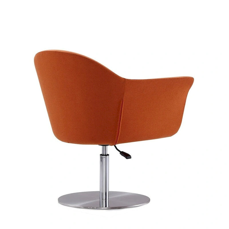 Fauteuil d'appoint pivotant et réglable en métal tressé brossé