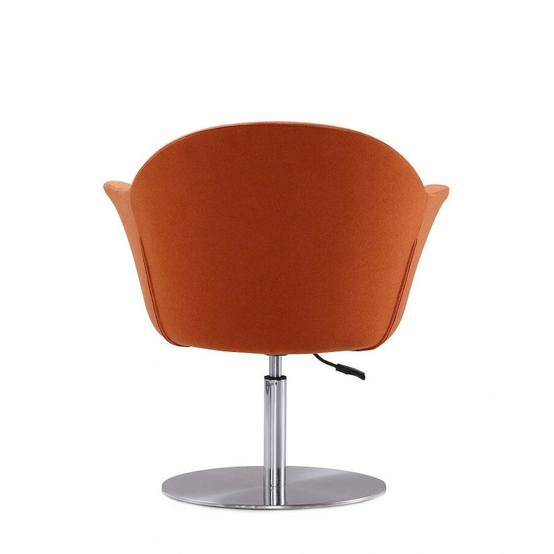 Fauteuil d'appoint pivotant et réglable en métal tressé brossé