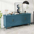 Ampio mobile contenitore a 4 ante da 70 pollici per soggiorno, cucina, camera da letto e corridoio - verde oliva, blu navy, blu pavone