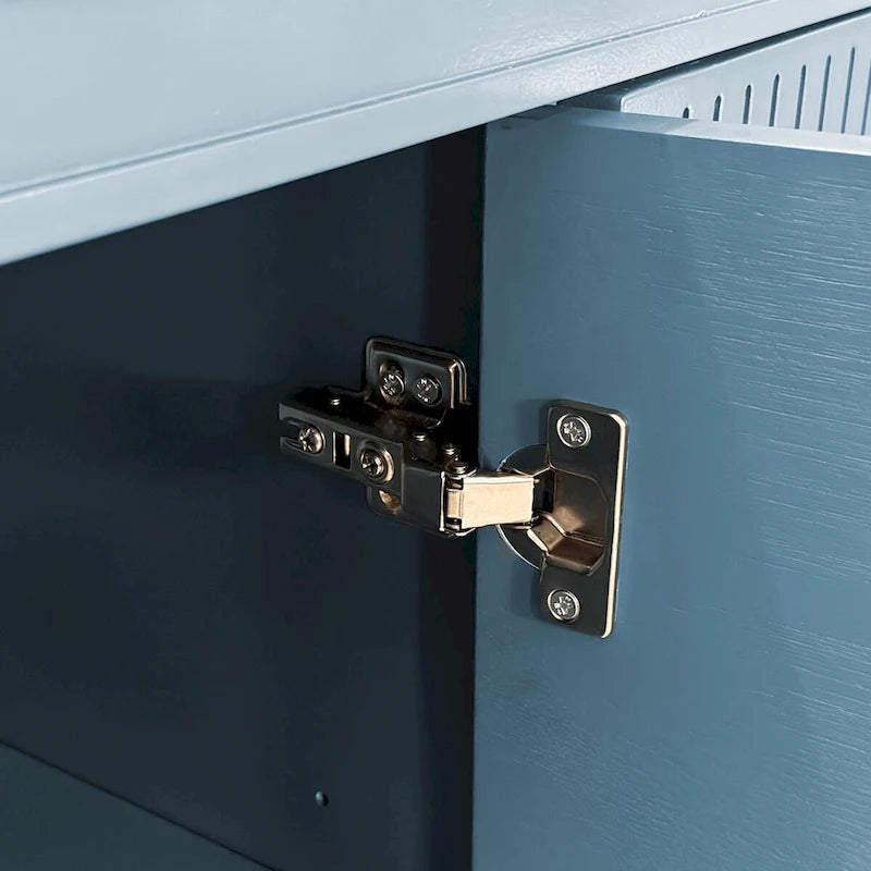 Ampio mobile contenitore a 4 ante da 70 pollici per soggiorno, cucina, camera da letto e corridoio - verde oliva, blu navy, blu pavone