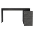 L-förmiger Schreibtisch für Büro, Wohnzimmer, Apartment, Smokey Oak