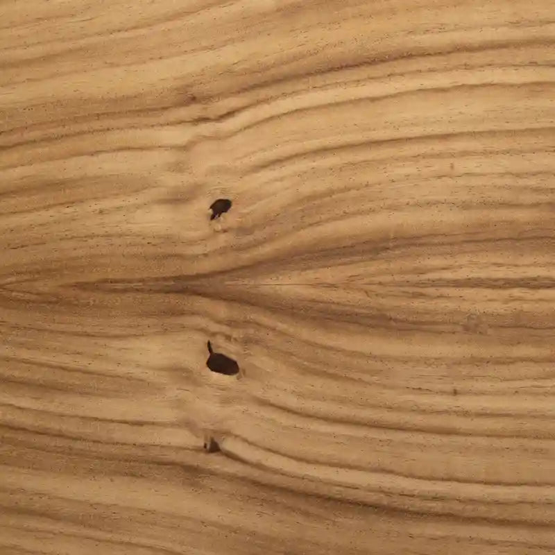 Dining Table with Guanacaste Wood Veneer and Arched Legs
