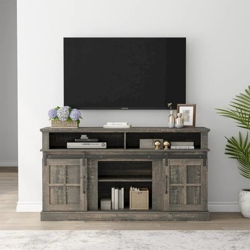 58 Zoll TV-Schrank mit offenen Fächern und Kabelmanagement für das Wohnzimmer